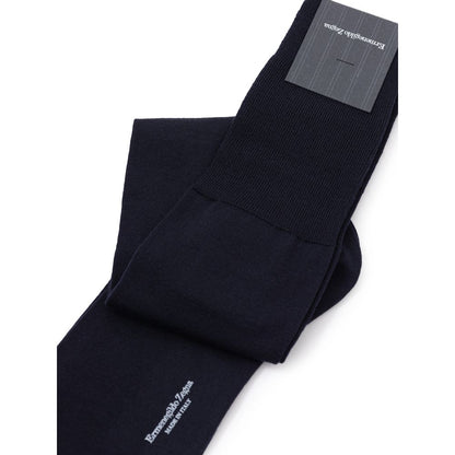Navy Blue Wool Socks