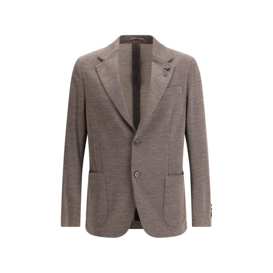 Brown Fleece Wool Blazer