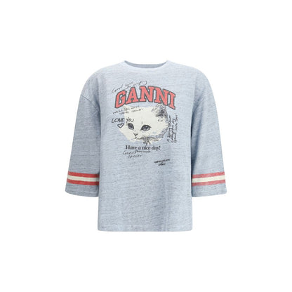 Cotton melange 3/4 sleeve T-shirt