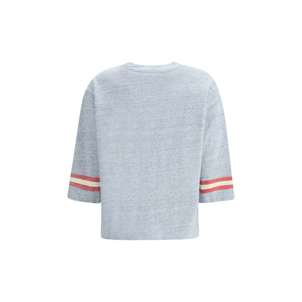 Cotton melange 3/4 sleeve T-shirt