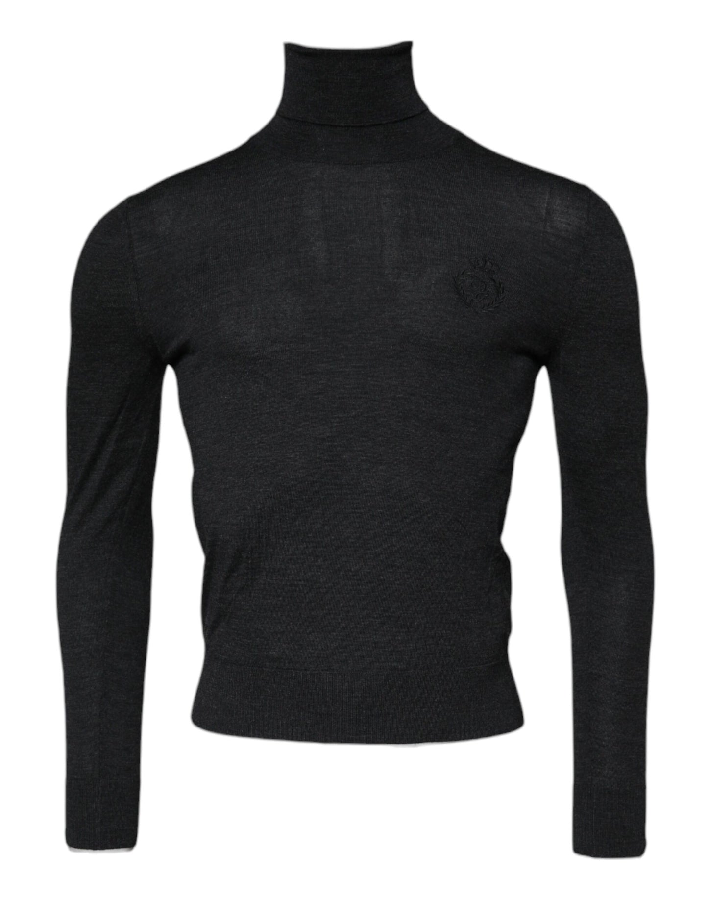 Black Wool Turtle Neck Men Pullover Sweater