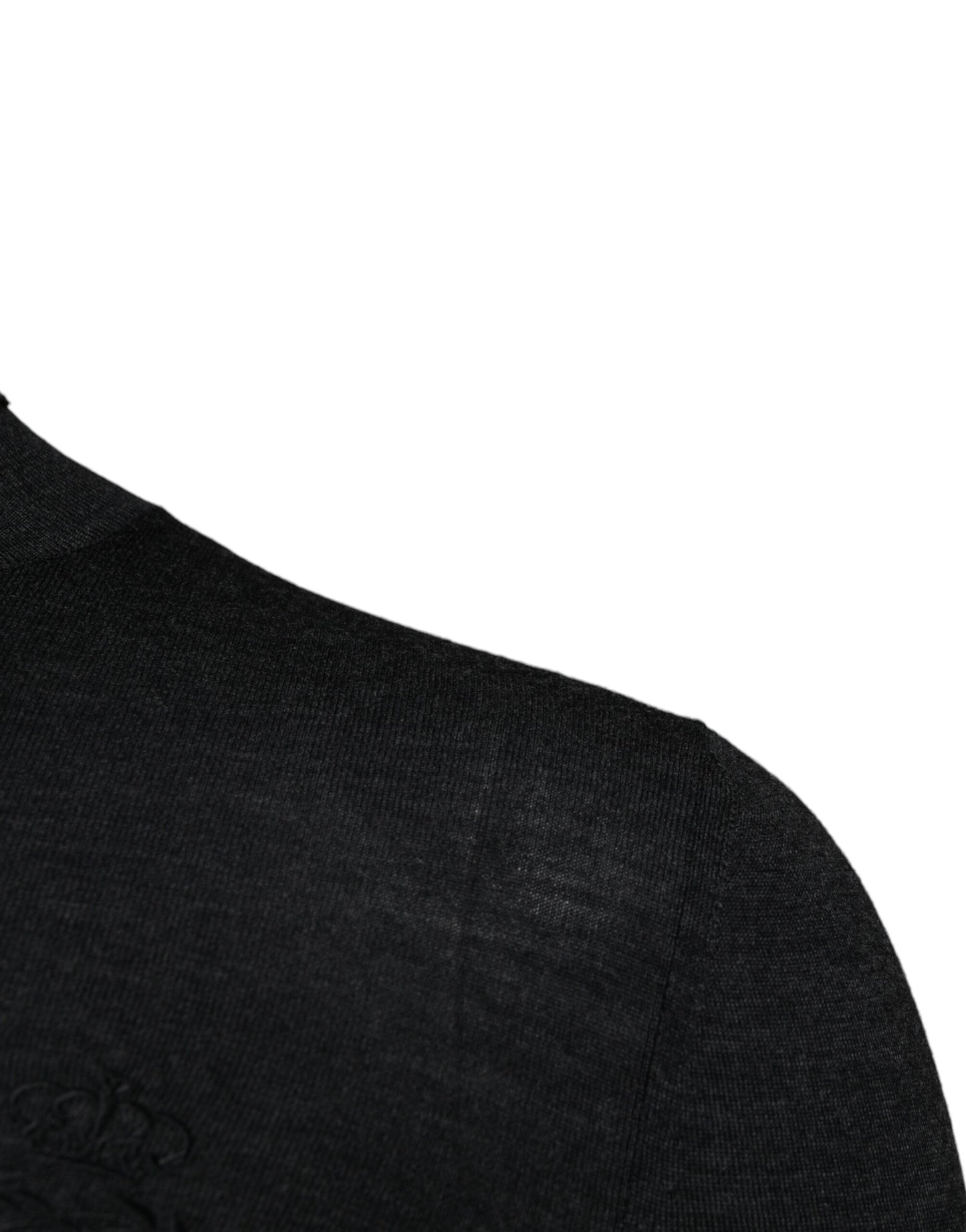 Black Wool Turtle Neck Men Pullover Sweater