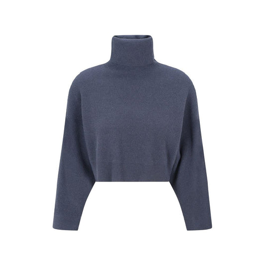Blue Cashmere Turtleneck