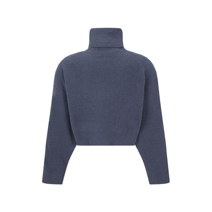 Blue Cashmere Turtleneck