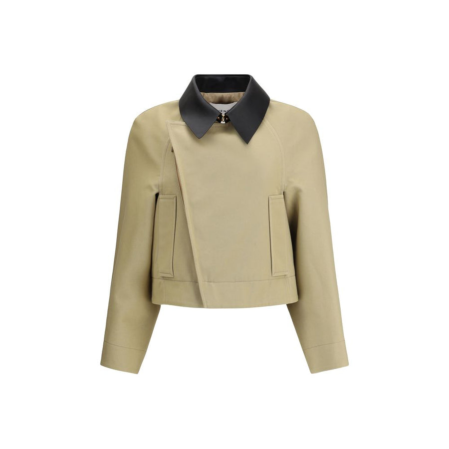 Cropped Cotton and Wool Caban