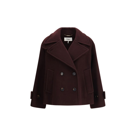 Bordeaux Fleece Wool Coat