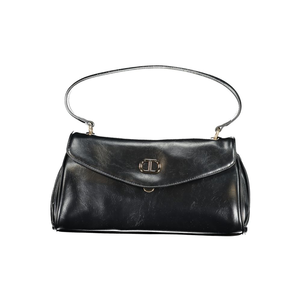 Black Polyethylene Women Handbag