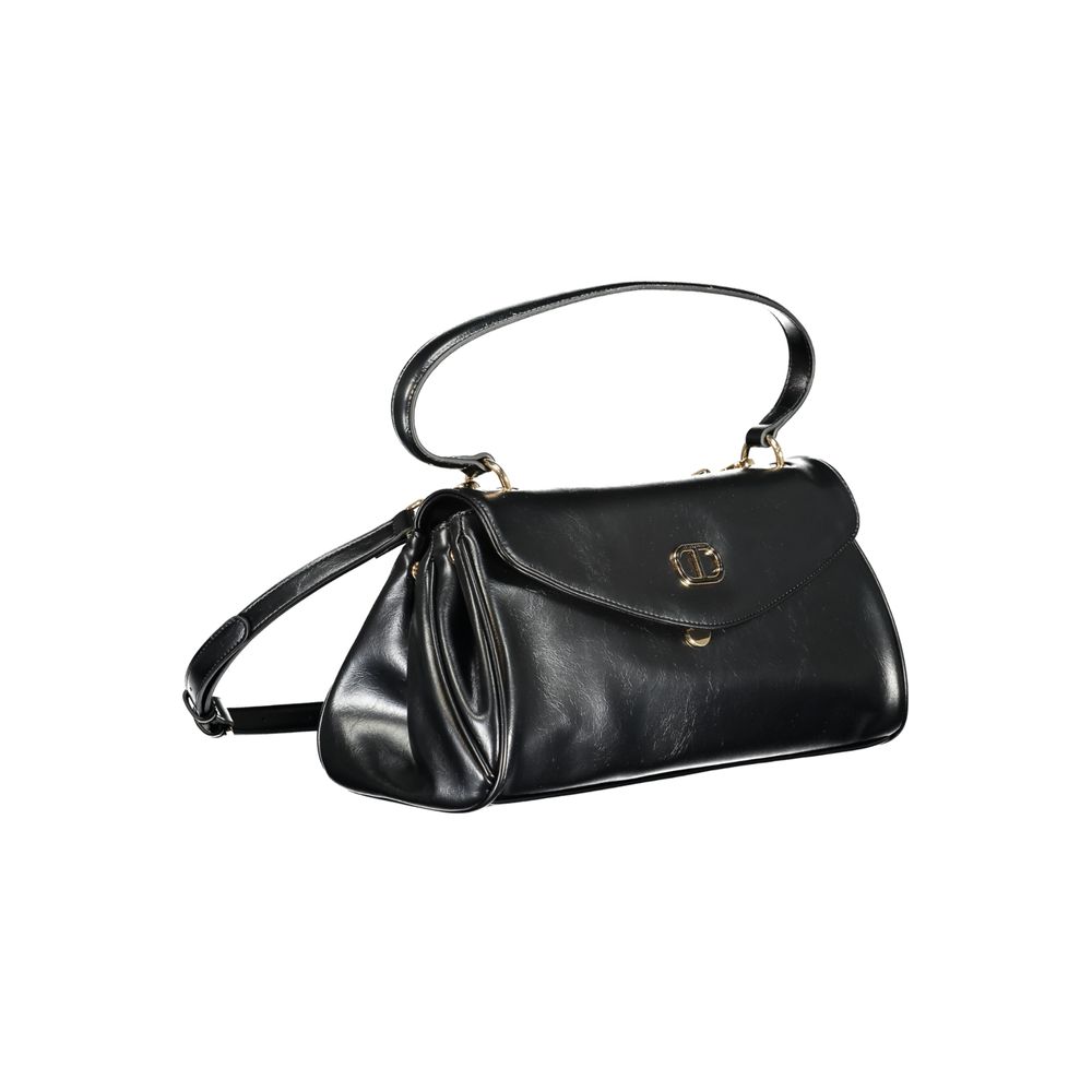Black Polyethylene Women Handbag
