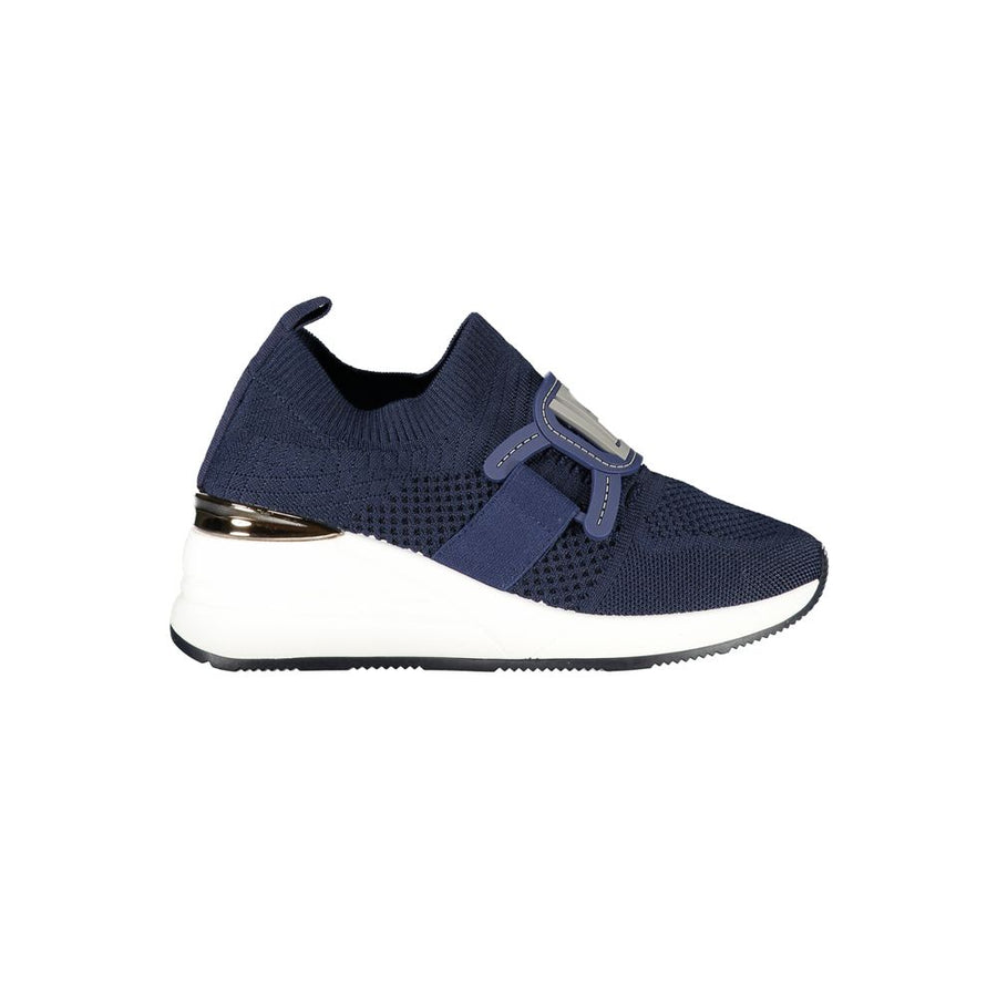 Blue Polyester Sneaker