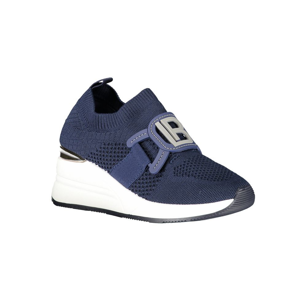 Blue Polyester Sneaker