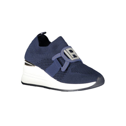 Blue Polyester Sneaker