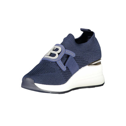 Blue Polyester Sneaker