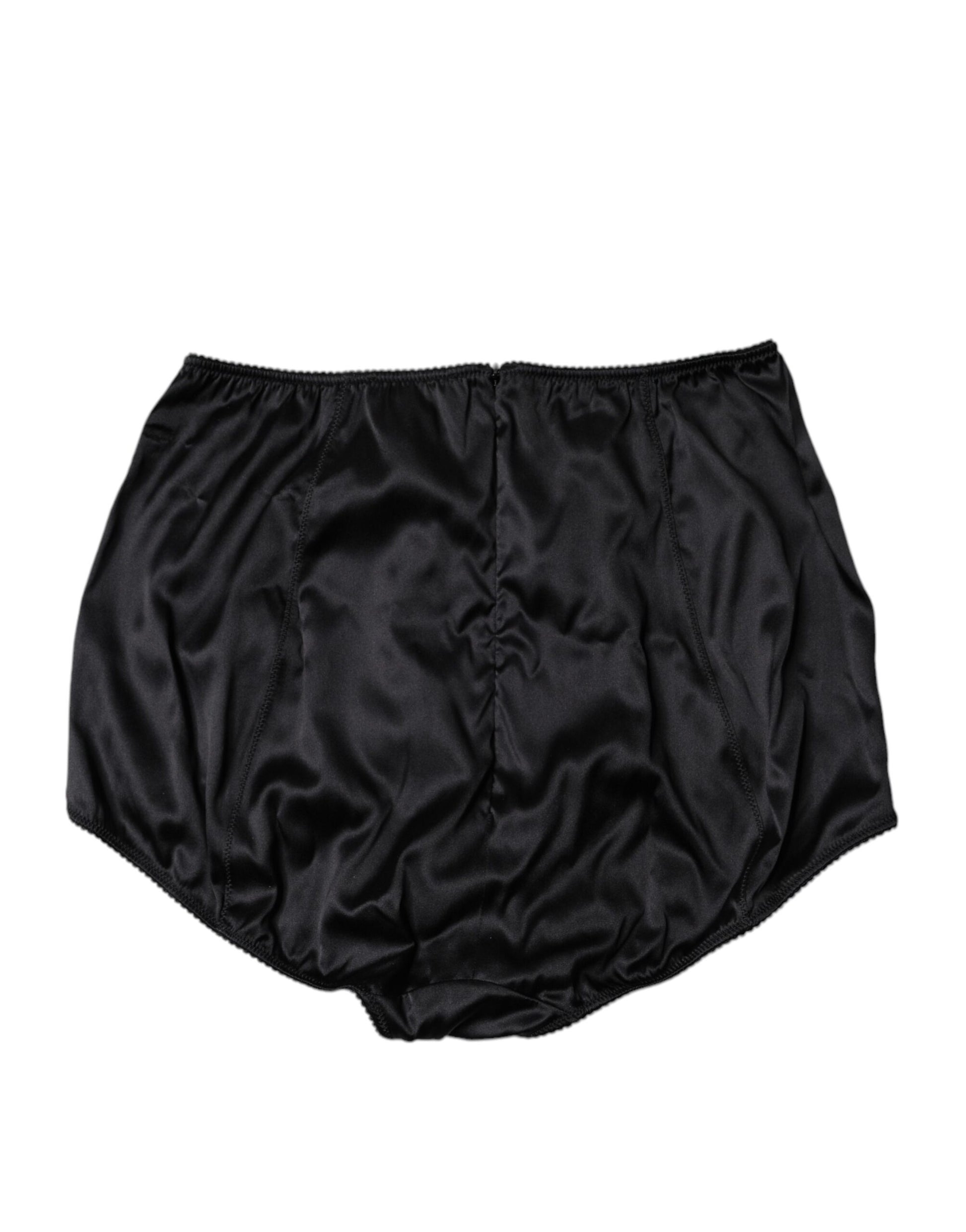 Black Silk Stretch High Waist Girdle Underwear