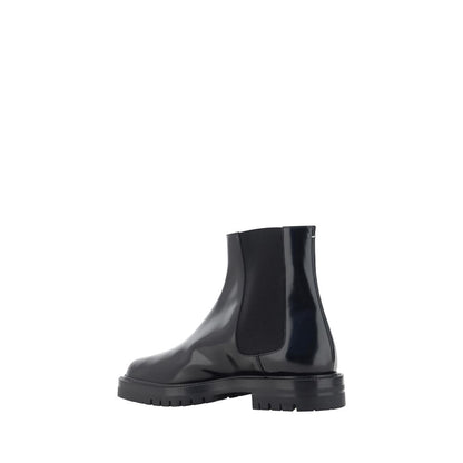 Black Calf Leather Bos Taurus Chelsea Boots