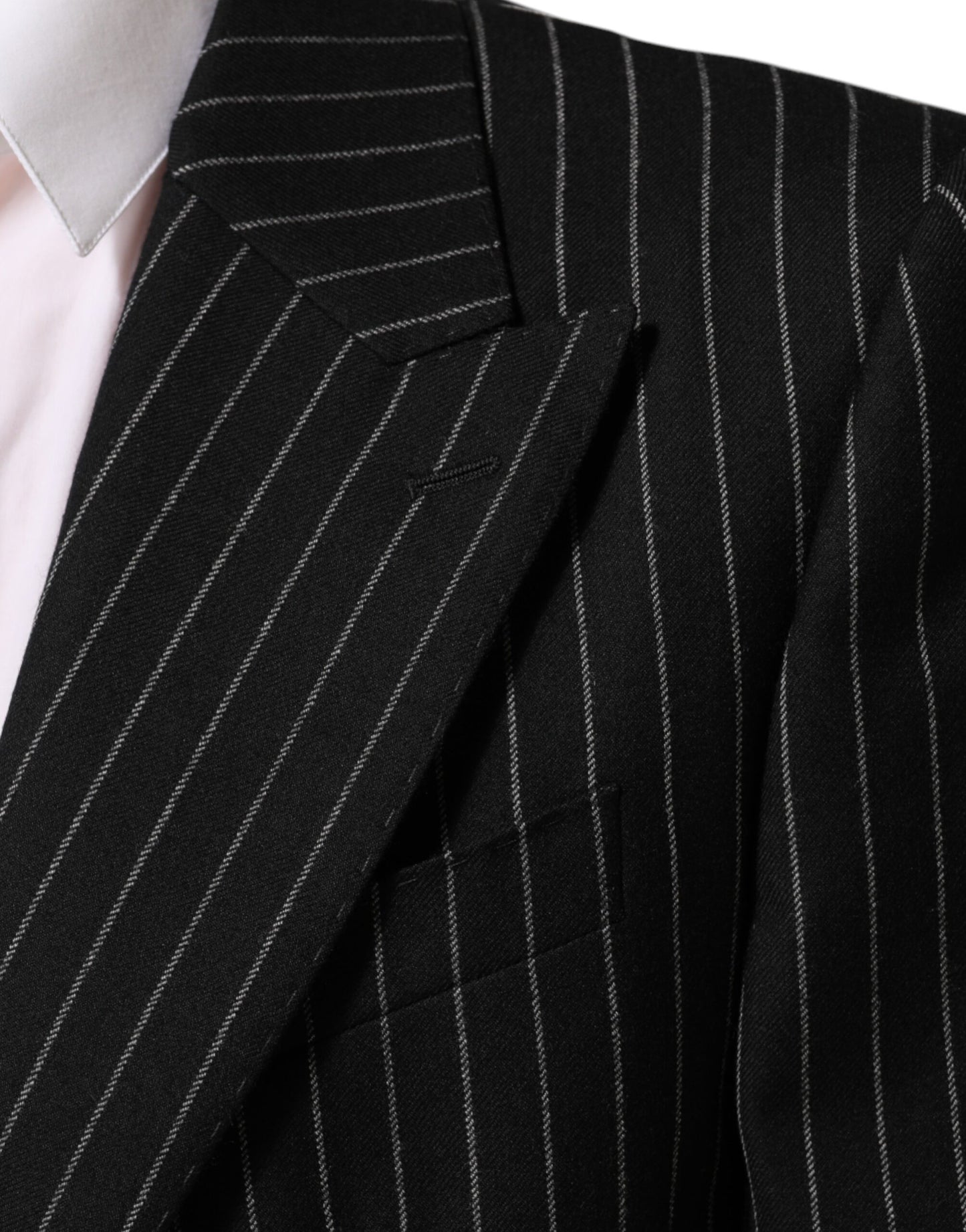 Black Stripes 2 Buttons Suit Jacket Blazer