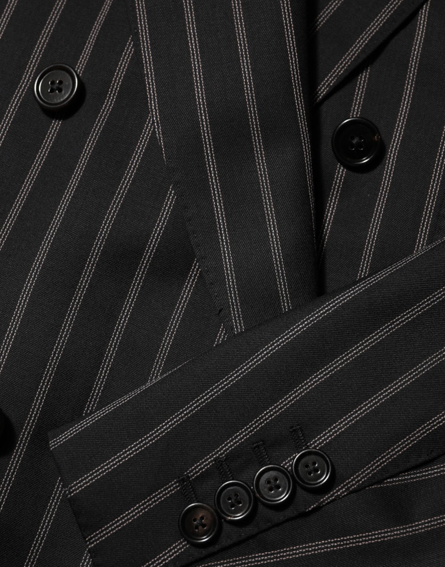 Black Stripes SICILIA 1 Button Suit Blazer