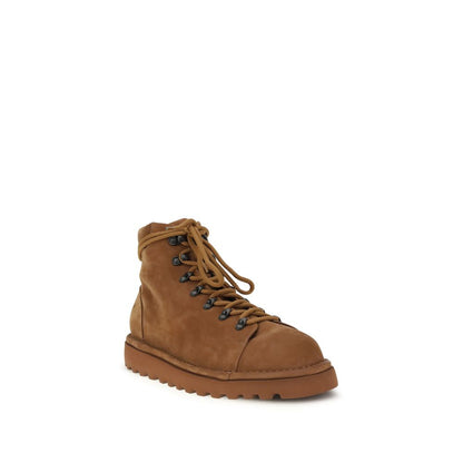 Brown Calf Leather Bos Taurus Lace-Up Boots