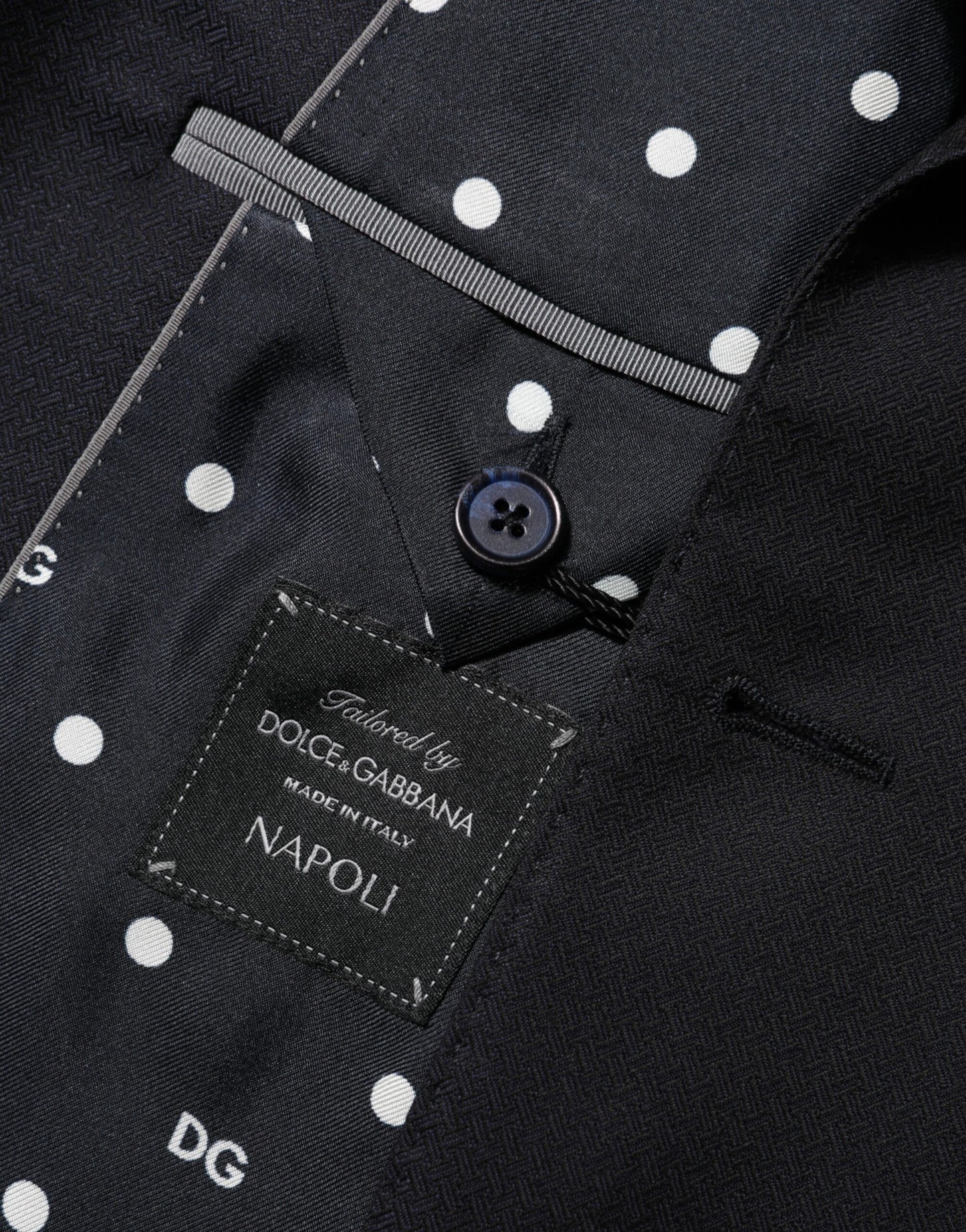 Black Wool NAPOLI 2 Button Men Suit Blazer