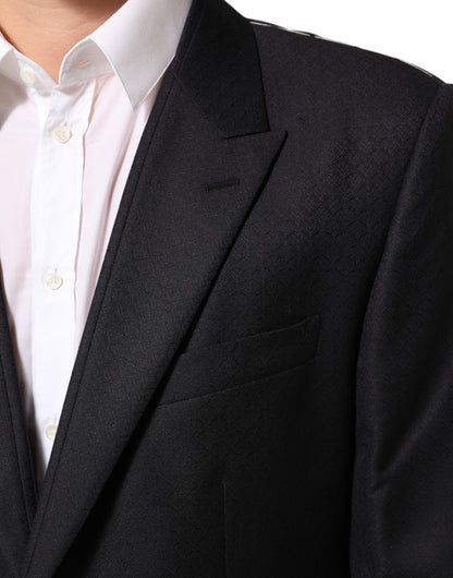 Black Wool 2 Buttons Suit Jacket Men Blazer