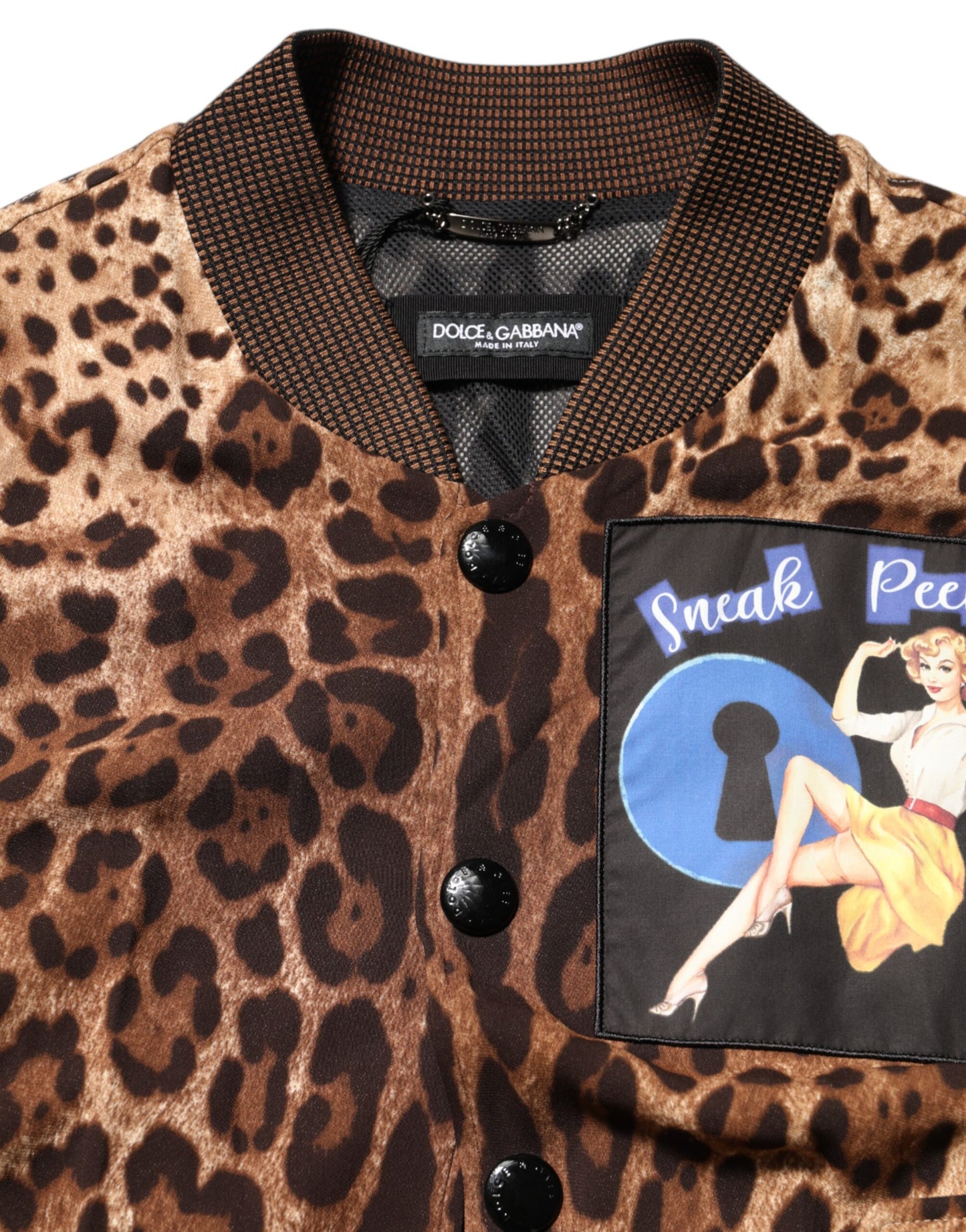 Brown Leopard Print "Sneak Peek" Patch Jacket