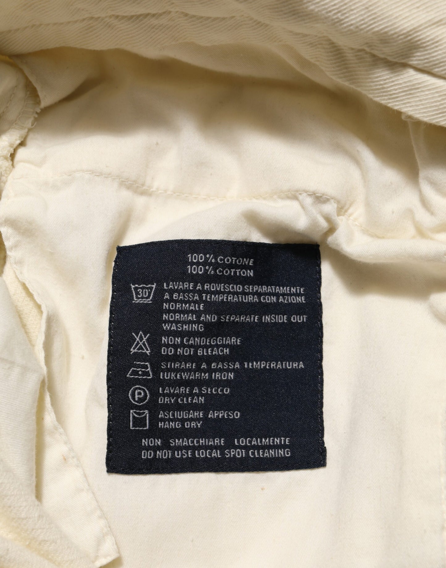 Beige Corduroy Cotton Straight Men Trouser Pants