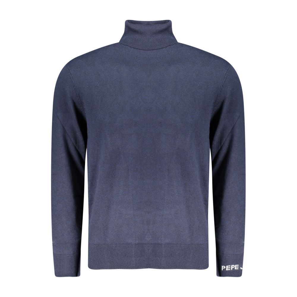 Blue Cotton Men Sweater