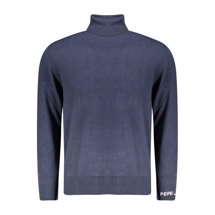Blue Cotton Men Sweater