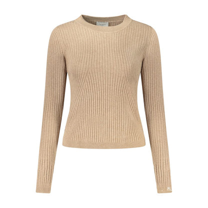 Beige Cotton Women Sweater
