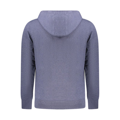 Blue Cotton Men's Hooded Sweater