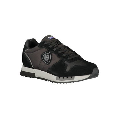 Black Leather Men Sneaker