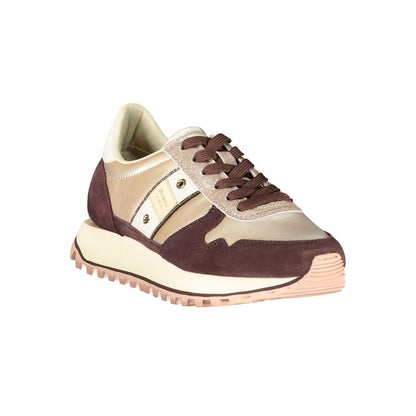Beige Leather Women Sneaker