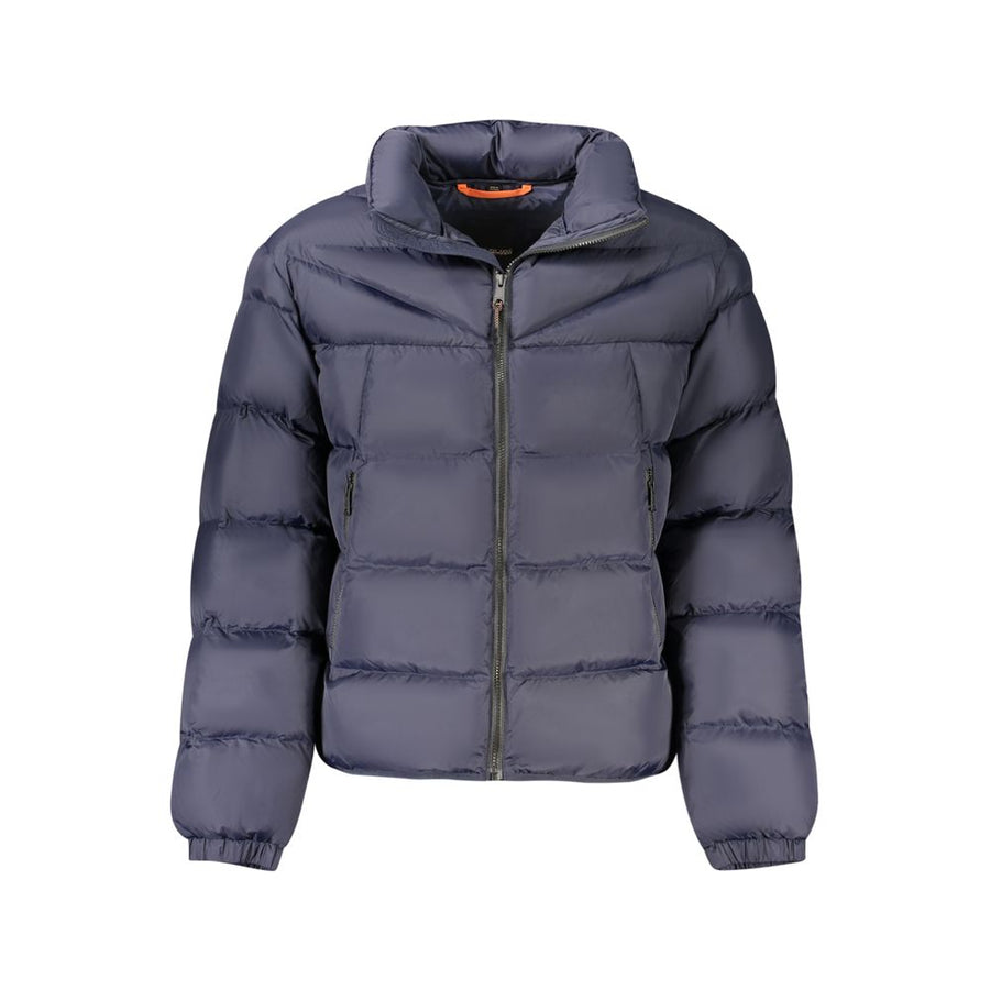 Blue Polyamide Men Jacket