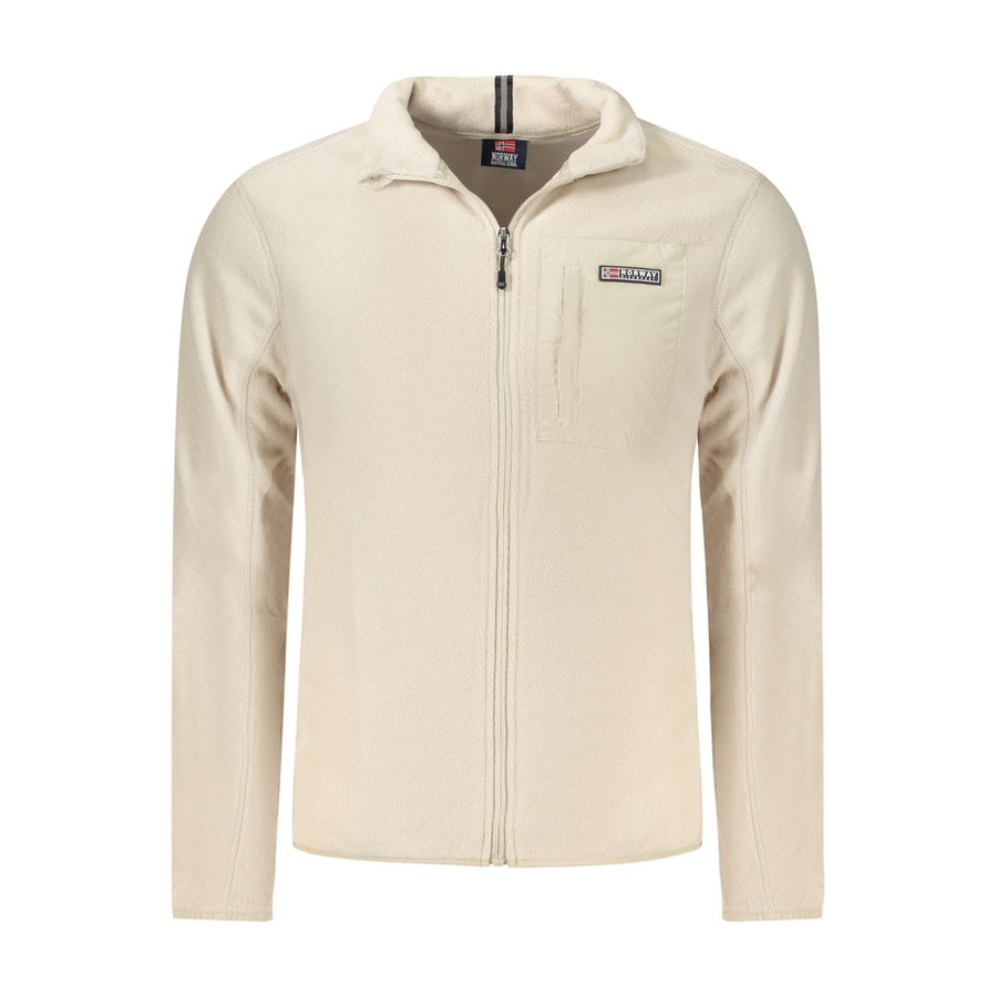 Beige Polyester Men Sweater