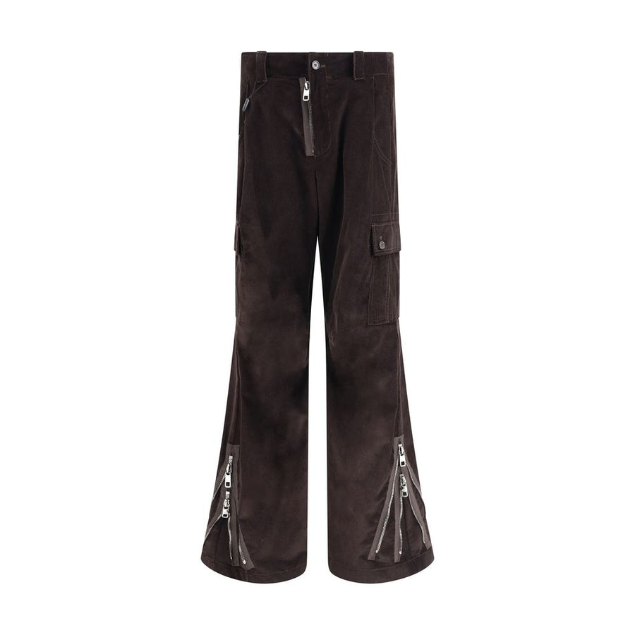 Brown Cotton Cargo Pants