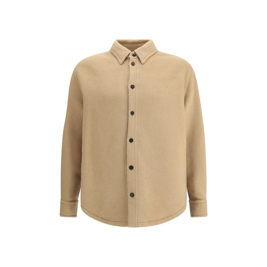 Beige Cashmere Dress Shirt
