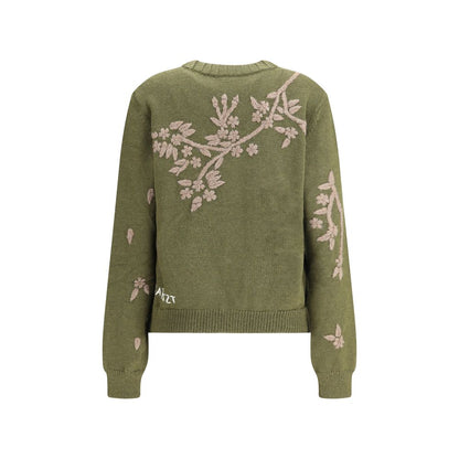 Green Alpaca Vicugna Pacos Cardigan