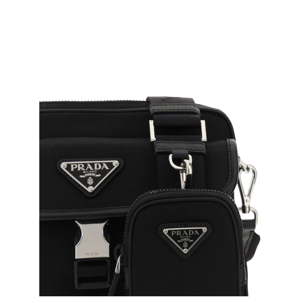 Black Polyamide Shoulder Bag