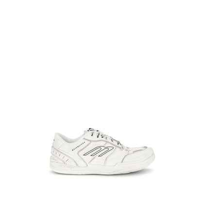 White Calf Leather Bos Taurus Athletic Sneakers