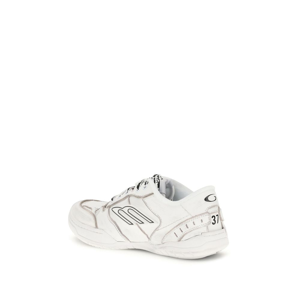 White Calf Leather Bos Taurus Athletic Sneakers