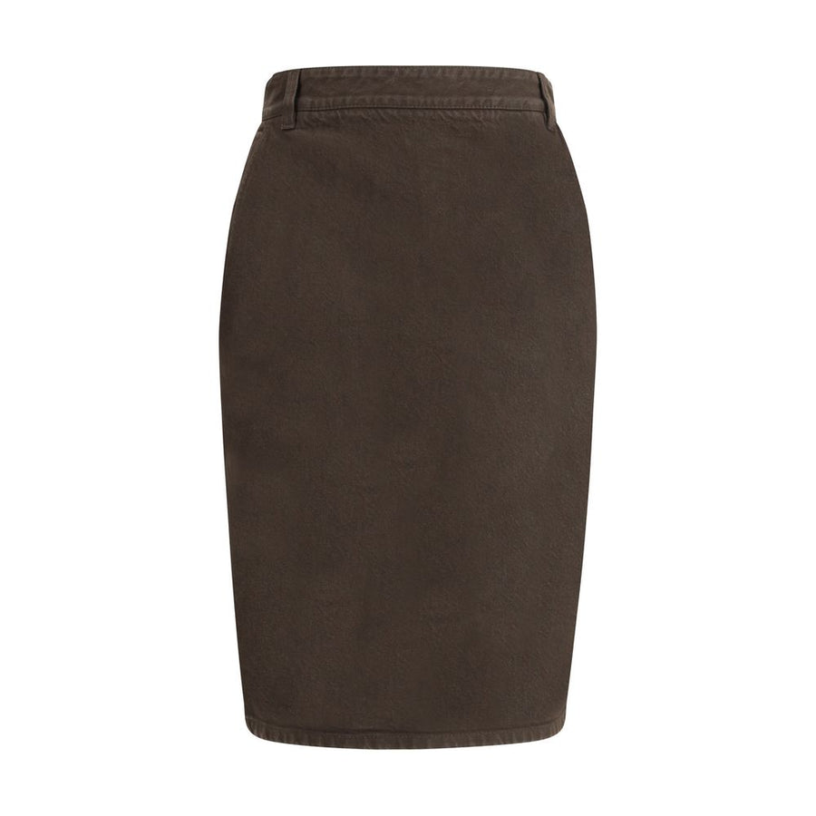 Brown Denim Skirt