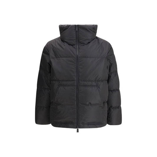 Black Polyamide Full-Length Jacket