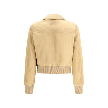 Beige Leather Jacket