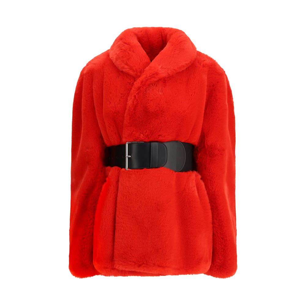 Red Polyester Coat