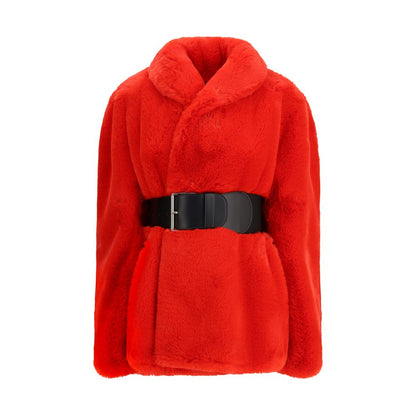 Red Polyester Coat