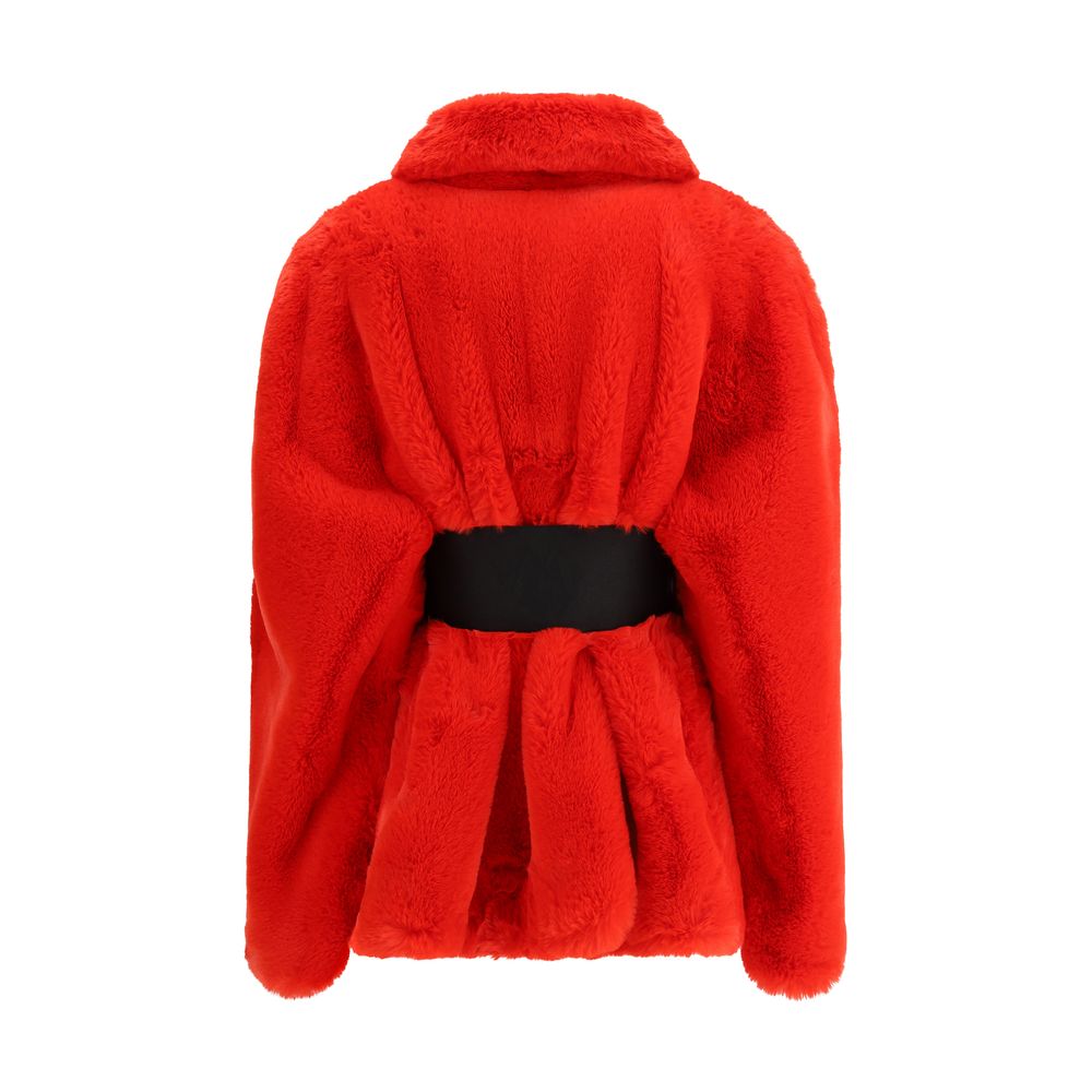 Red Polyester Coat