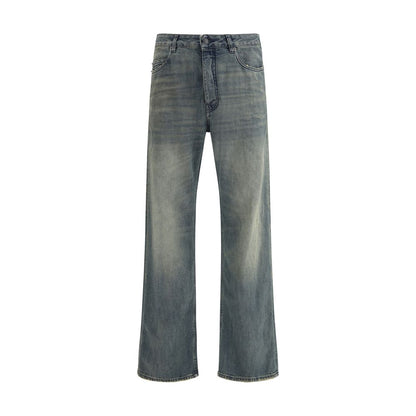 Blue Cotton Relaxed Fit Jeans