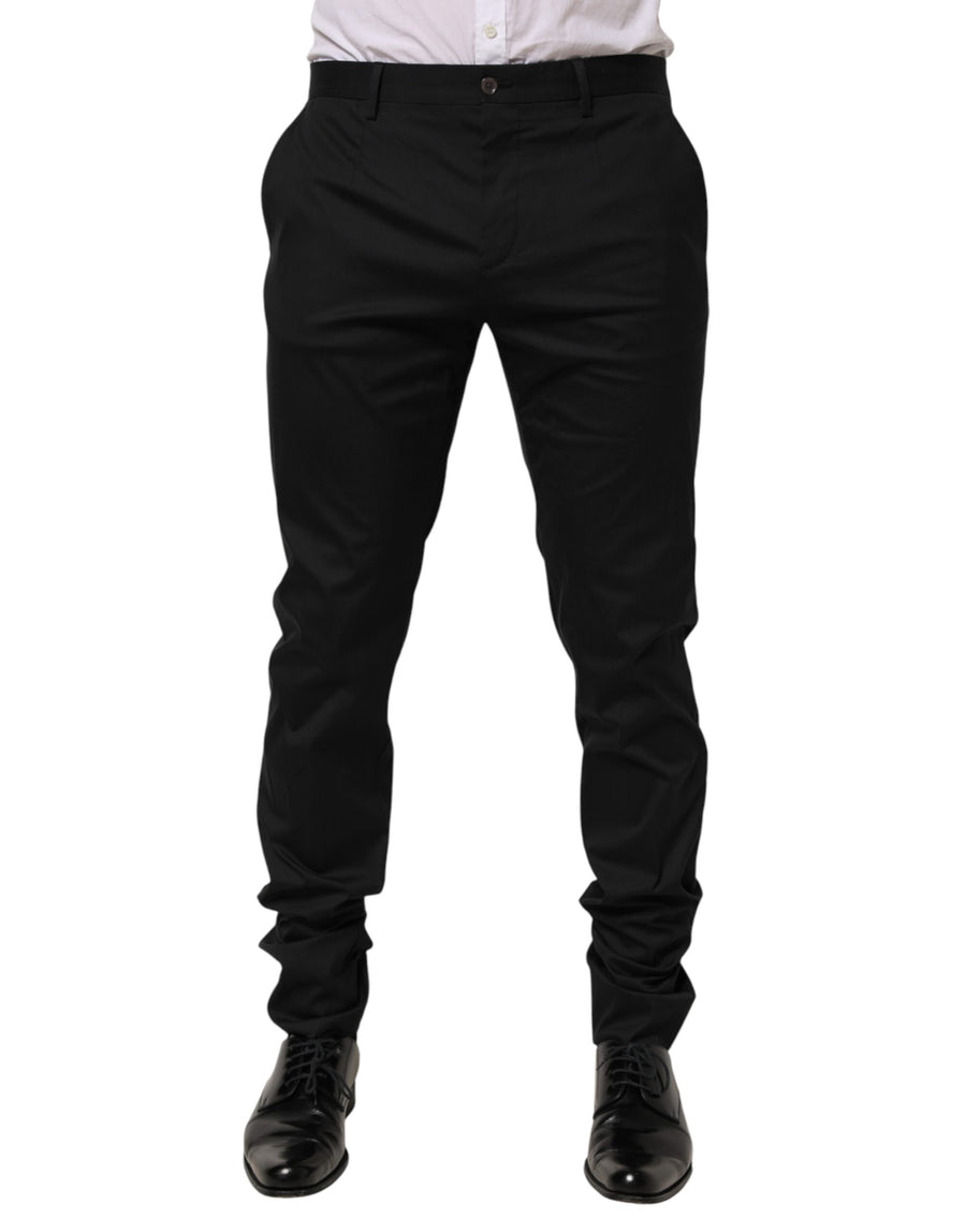 Black Cotton Formal Dress Men Trouser Pants