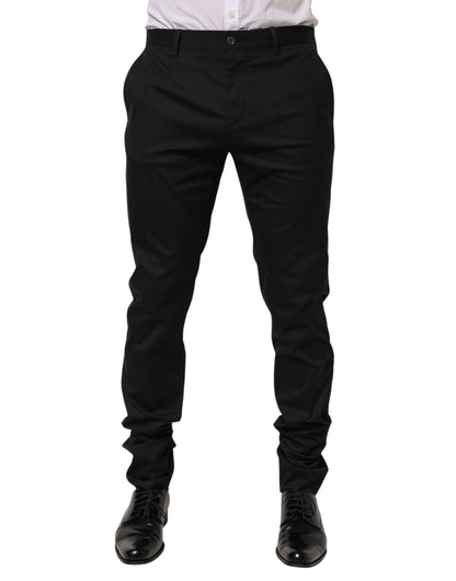 Black Cotton Formal Dress Men Trouser Pants