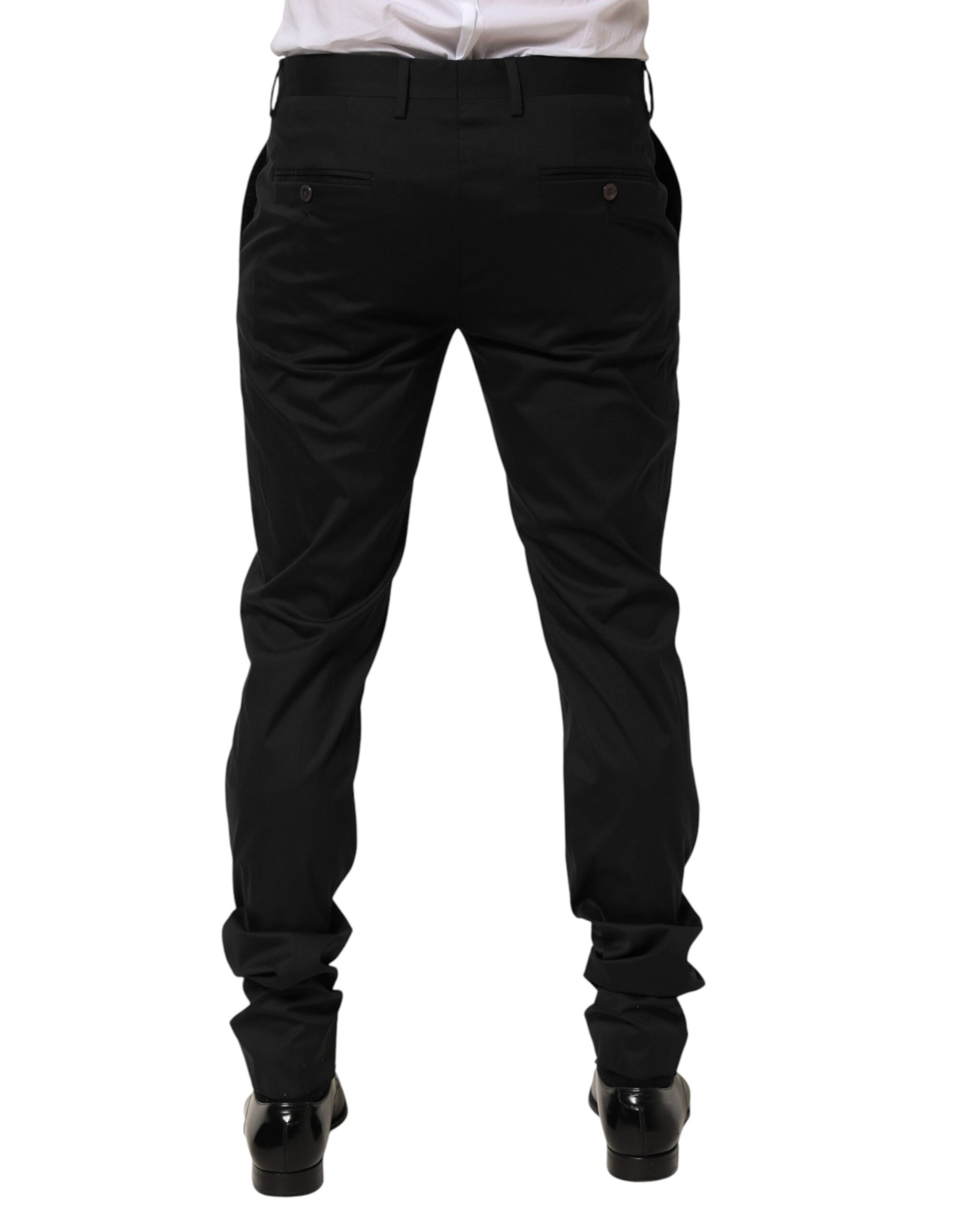 Black Cotton Formal Dress Men Trouser Pants