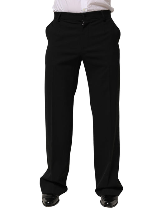 Black Wool Formal Dress Men Trouser Pants